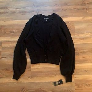 Black cover-up sweater